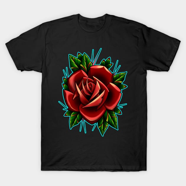 red rose spikey T-Shirt by Violent Prophet